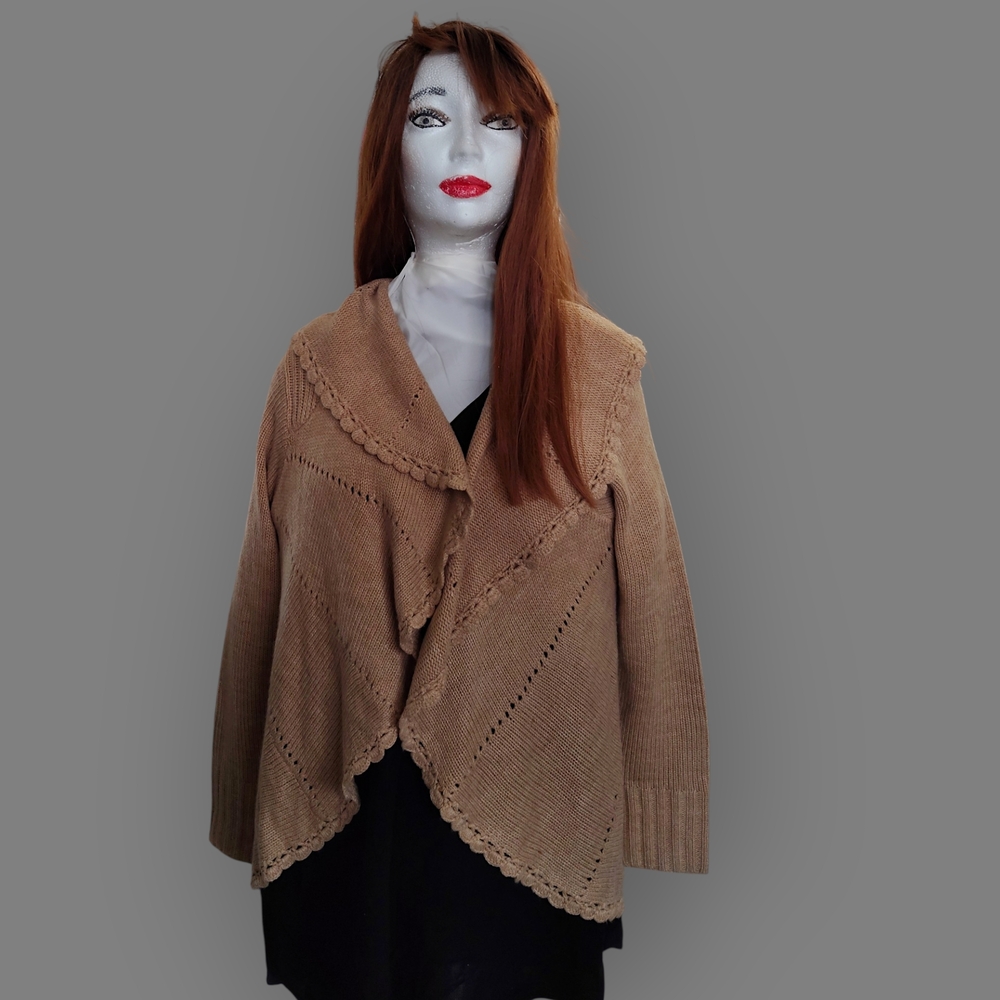 dressbarn Cozy Brown Women's Cardigan
